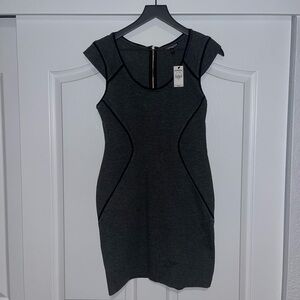 NWT Express bodycon Gray/Black Dress - Size 4